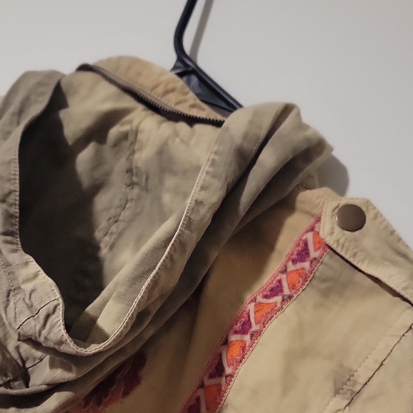 Free People Olive Utility Jacket with Floral Embroidery - Picture 9 of 11